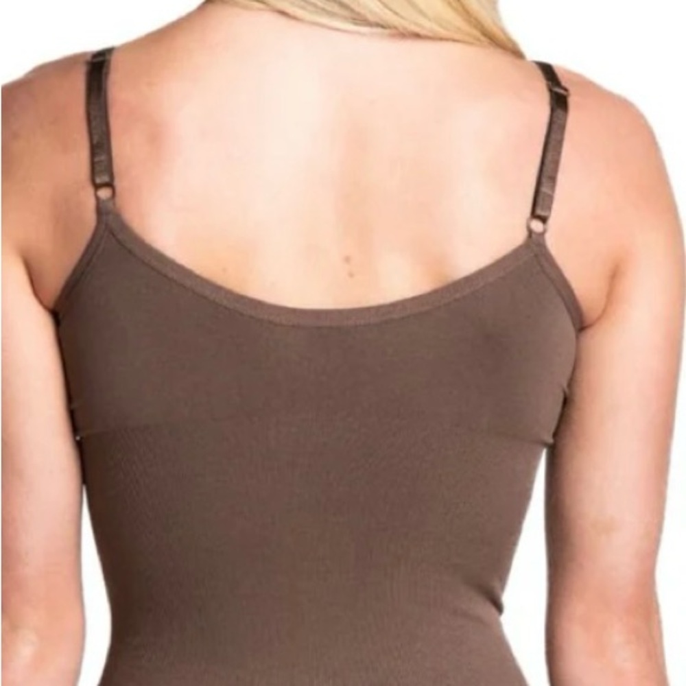 Brown Ribbed Shape Wear/Thong - Picture 3 of 4
